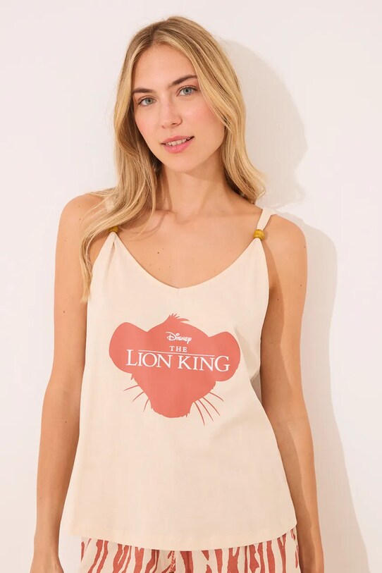 Бавовняна піжама women'secret The Lion King 3139892 бежевий SS25