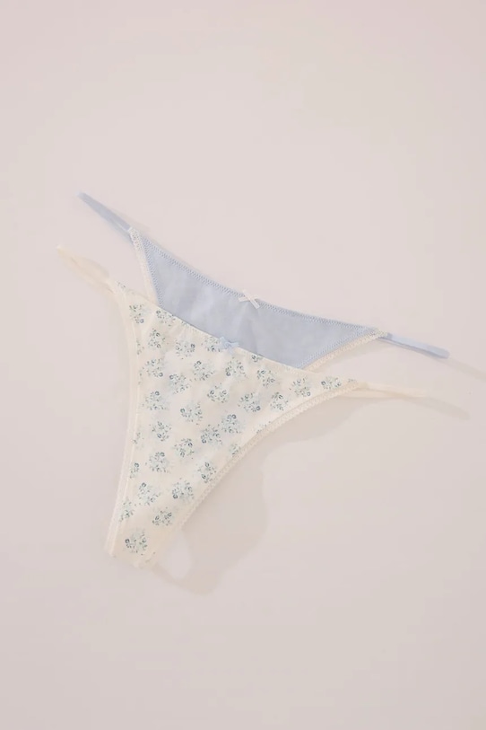 women'secret stringi bawełniane 2-pack bawełna biały 4639804