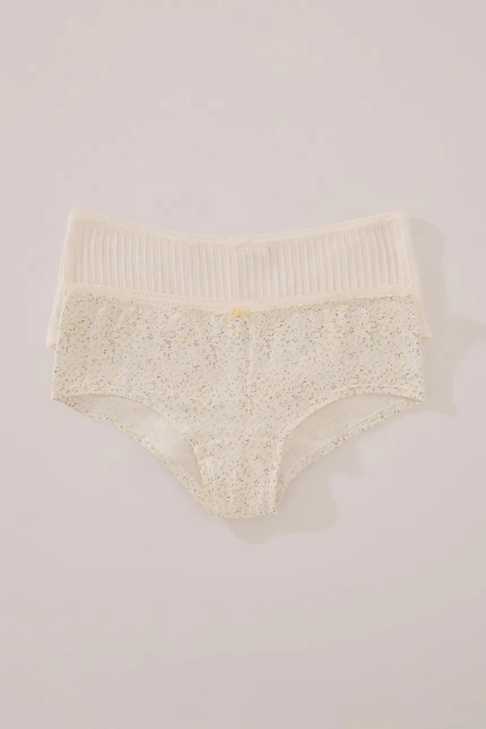 women'secret figi bawełniane 2-pack bawełna beżowy 4639807