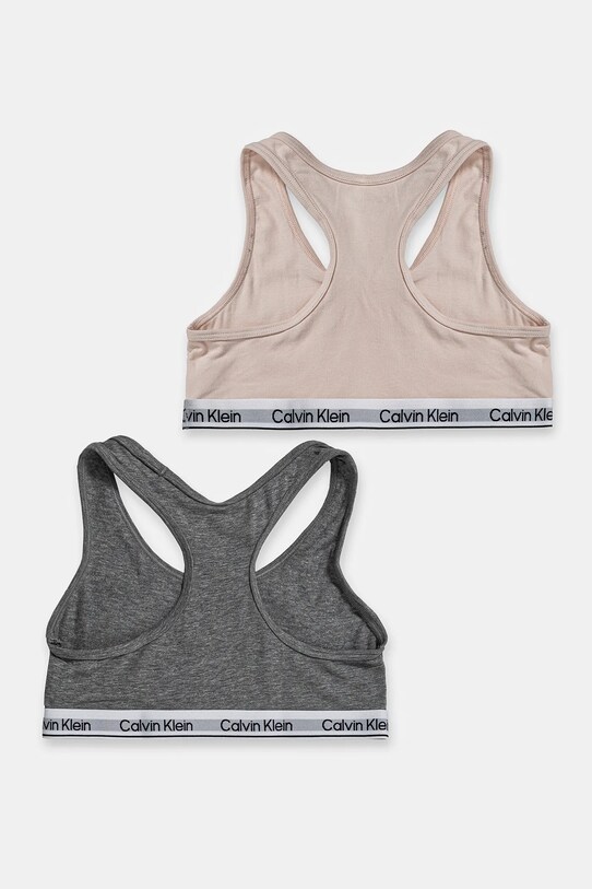 Detská podprsenka Calvin Klein Underwear 2-pak G80G800742.PPYA sivá SS25