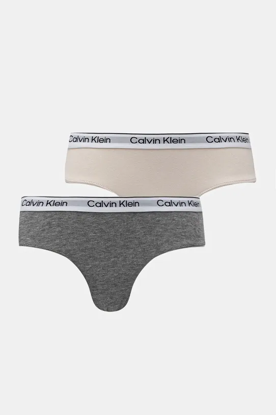 Calvin Klein Underwear figi dziecięce 2-pack melanż szary G80G800726.PPYA