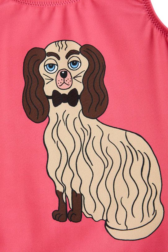 Dievča Jednodielne detské plavky Mini Rodini Dashing dog 1100006428 ružová