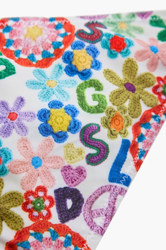 Fete Desigual costum de baie pentru copii din două piese 25SGMK01 violet