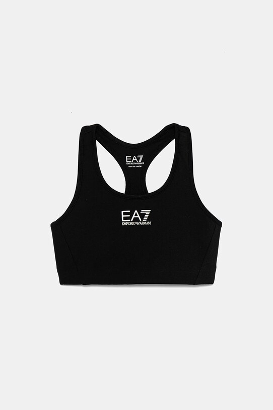 EA7 Emporio Armani biustonosz sportowy dziecięcy miękka czarny 7G000033.AF12625