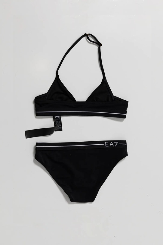 EA7 Emporio Armani dwuczęściowy strój kąpielowy dziecięcy 7G000091.AF12213 czarny SS25