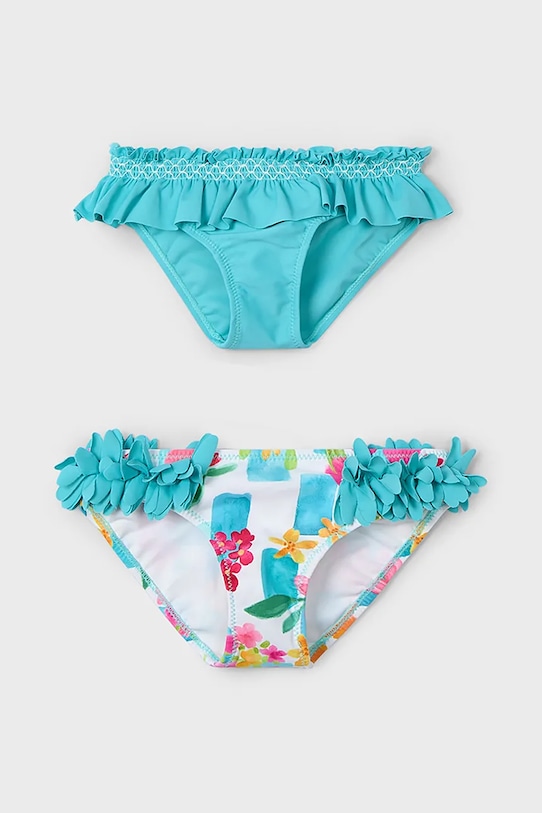 Dětské plavkové kalhotky Mayoral 2-pack hladký tyrkysová 3689.6N.Mini.PPYA
