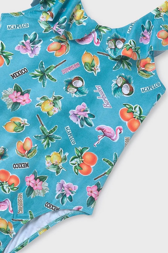 Дівчинка Суцільний дитячий купальник Mayoral 6770.8G.Junior.PPYA бірюзовий