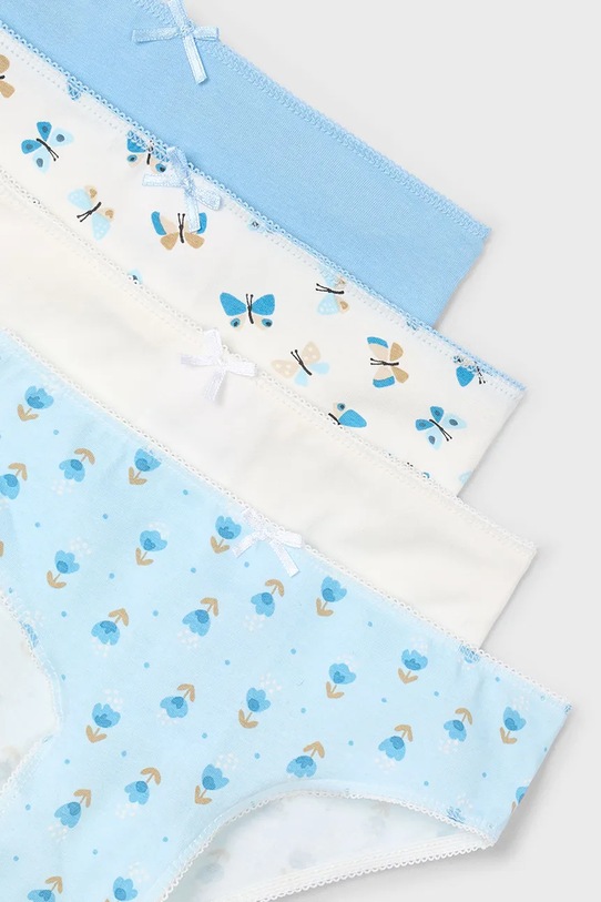 DÍVKA Dětské kalhotky Mayoral 4-pack 10901.6S.Mini.PPYA modrá
