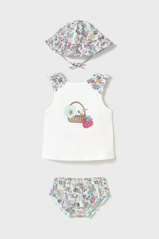 Mayoral Newborn costum de baie pentru bebeluși cu modele turcoaz 1668.2M.Newborn.PPYH