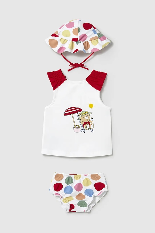 Дитячий купальний комплект Mayoral Newborn візерунок червоний 1668.2M.Newborn.PPYH