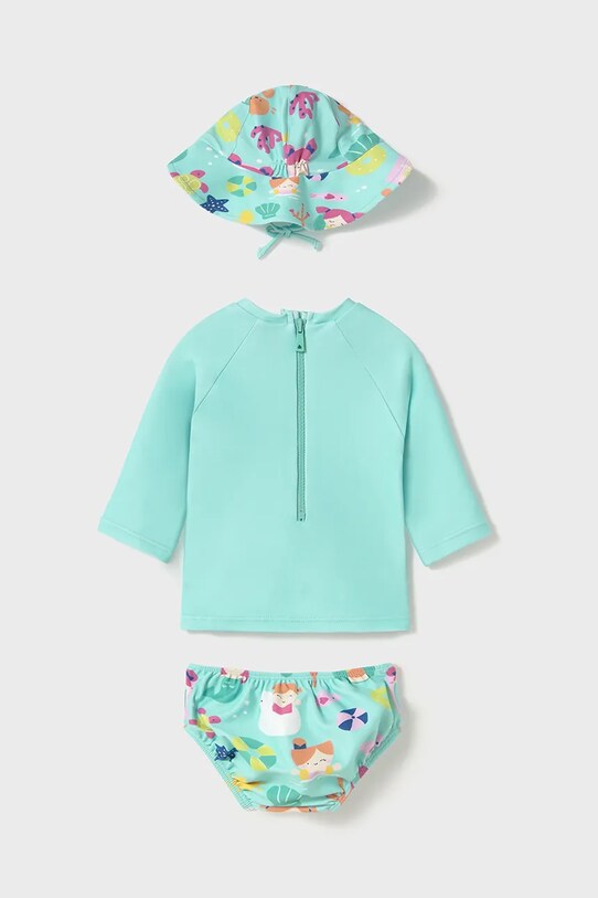 Mayoral Newborn costum de baie din două piese pentru bebelusi 1669.2T.Newborn.PPYH turcoaz SS25