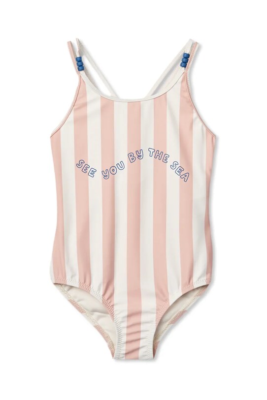 Jednodílné dětské plavky Liewood Suna Stripe Swimsuit měkké růžová LW19673