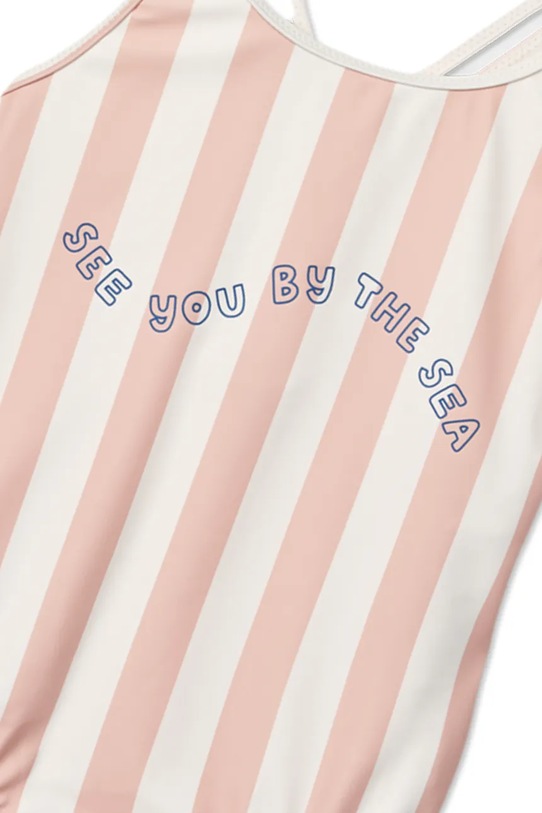 DÍVKA Jednodílné dětské plavky Liewood Suna Stripe Swimsuit LW19673 růžová