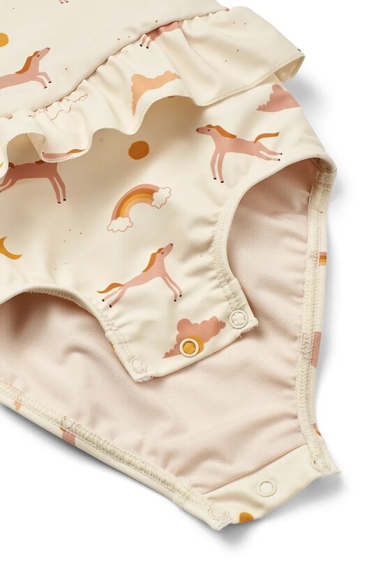 Dievča Jednodielne plavky pre bábätká Liewood Amina Baby Printed Swimsuit LW19981 béžová