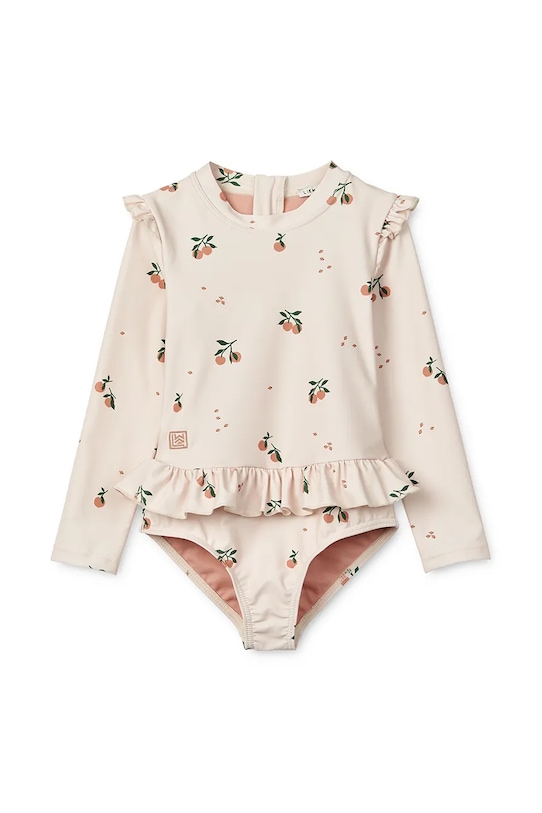 Liewood jednoczęściowy strój kąpielowy dziecięcy Sille Printed Swimsuit miękka beżowy LW19987