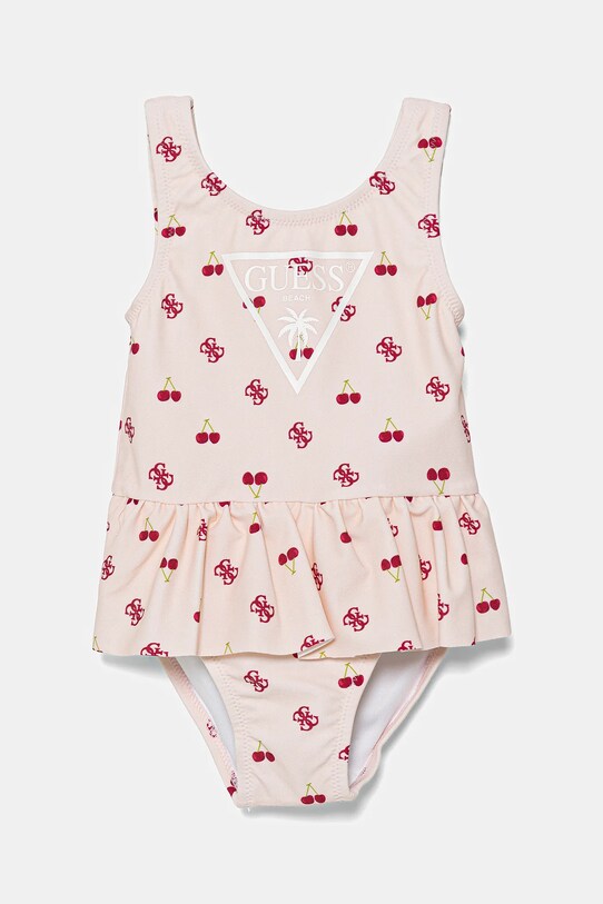 Guess costum de baie dintr-o bucată pentru bebeluși cu modele bej A5GZ00.MC052.PPYA