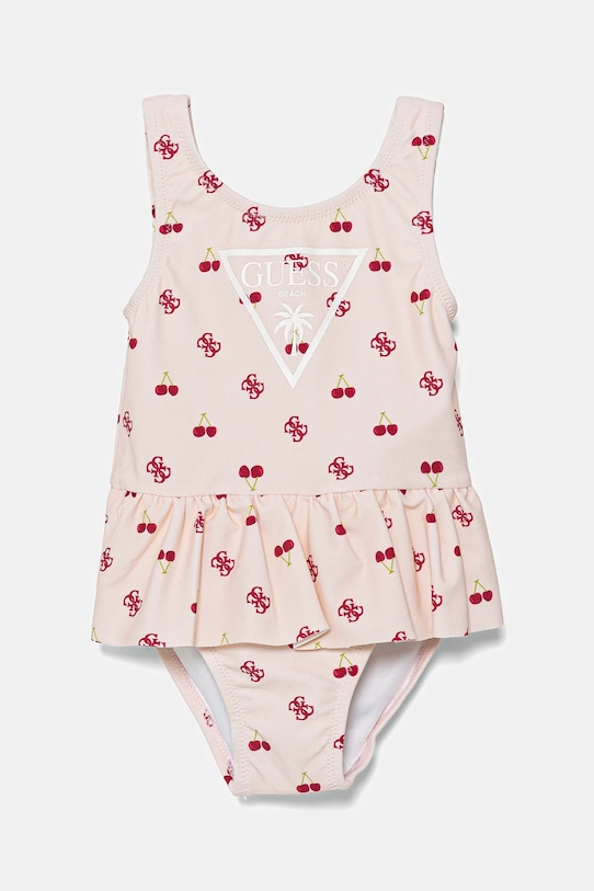 Jednodílné plavky pro miminko Guess potisk béžová A5GZ00.MC052.PPYA