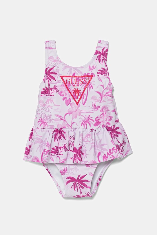 Ολόσωμο βρεφικό μαγιό Guess στάμπα ροζ A5GZ00.MC052.PPYA