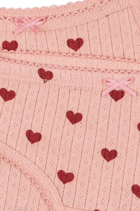 Dziewczynka Konges Sløjd komplet bawełniany dziecięcy MINNIE UNDERWEAR GOTS KS102582 różowy