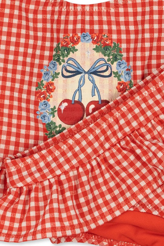 Dvoudílné dětské plavky Konges Sløjd SOLINE BIKINI KS102495 červená SS25