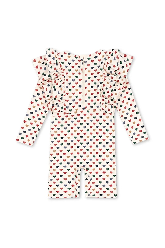 Konges Sløjd kombinezon kąpielowy dziecięcy MANUCA FRILL ONESIE GRS KS102511 beżowy SS25