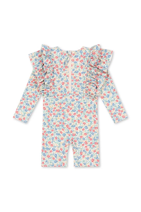 Dječji kupaći kombinezon Konges Sløjd MANUCA FRILL ONESIE GRS KS102511 plava SS25