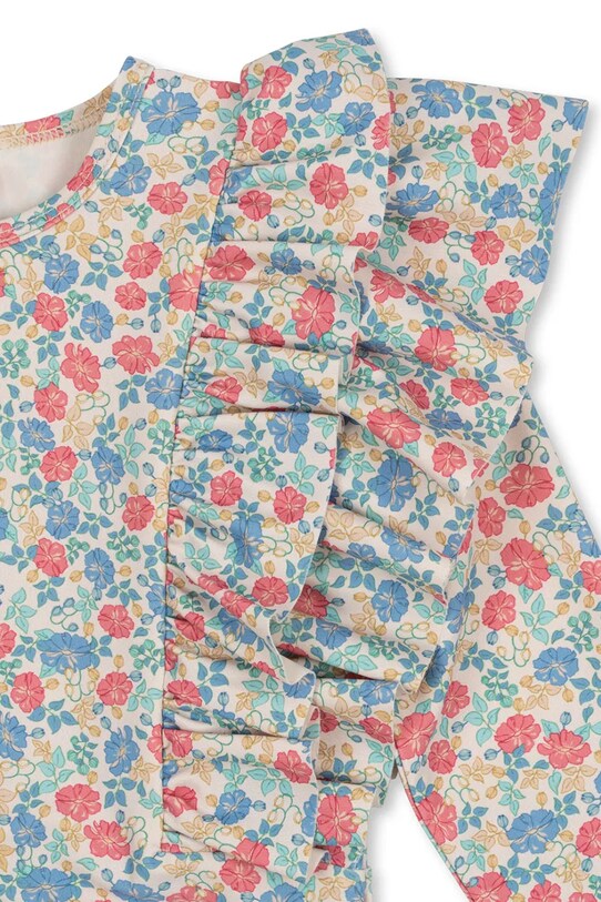 Konges Sløjd costum de baie pentru copii MANUCA FRILL ONESIE GRS albastru KS102511