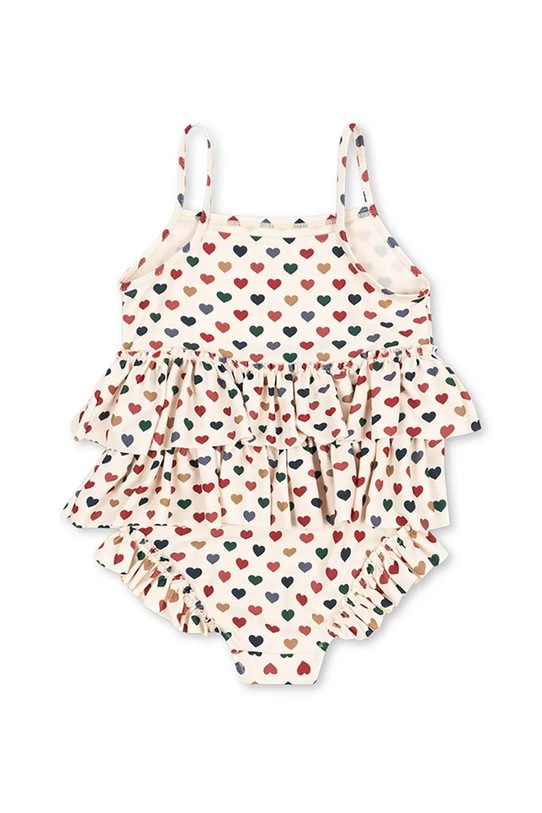 Konges Sløjd jednoczęściowy strój kąpielowy dziecięcy MANUCA FRILL SWIMSUIT GRS KS102513 beżowy SS25