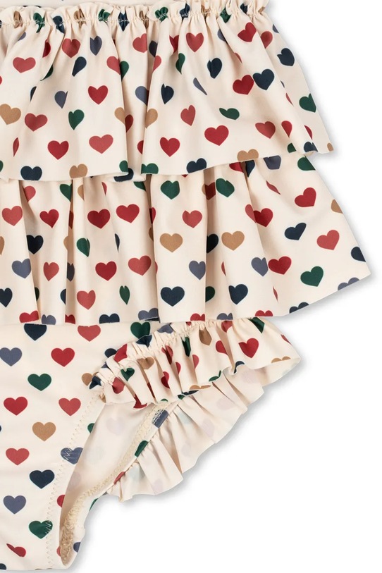 Konges Sløjd jednoczęściowy strój kąpielowy dziecięcy MANUCA FRILL SWIMSUIT GRS beżowy KS102513