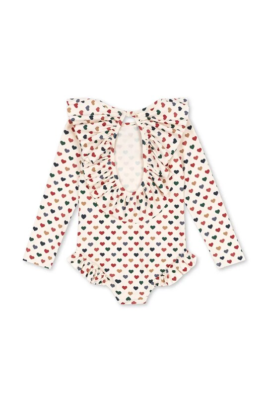 Konges Sløjd jednoczęściowy strój kąpielowy dziecięcy MANUCA LS SWIMSUIT GRS KS102514 beżowy SS25