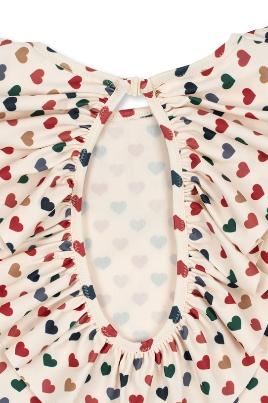 Dziewczynka Konges Sløjd jednoczęściowy strój kąpielowy dziecięcy MANUCA LS SWIMSUIT GRS KS102514 beżowy