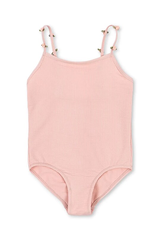 Konges Sløjd costum de baie dintr-o bucată pentru copii FLEURI SWIMSUIT KS102628 roz SS25