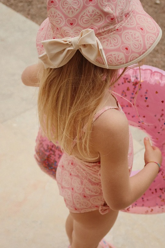 Dziewczynka Konges Sløjd jednoczęściowy strój kąpielowy dziecięcy EDITH SWIMSUIT GRS KS102686 różowy