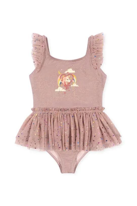 Суцільний дитячий купальник Konges Sløjd SPARKY SWIMSUIT м'яка рожевий KS102853