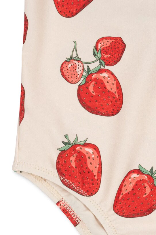 Konges Sløjd costum de baie dintr-o bucată pentru copii FRAGO SWIMSUIT GRS KS102230 bej SS25