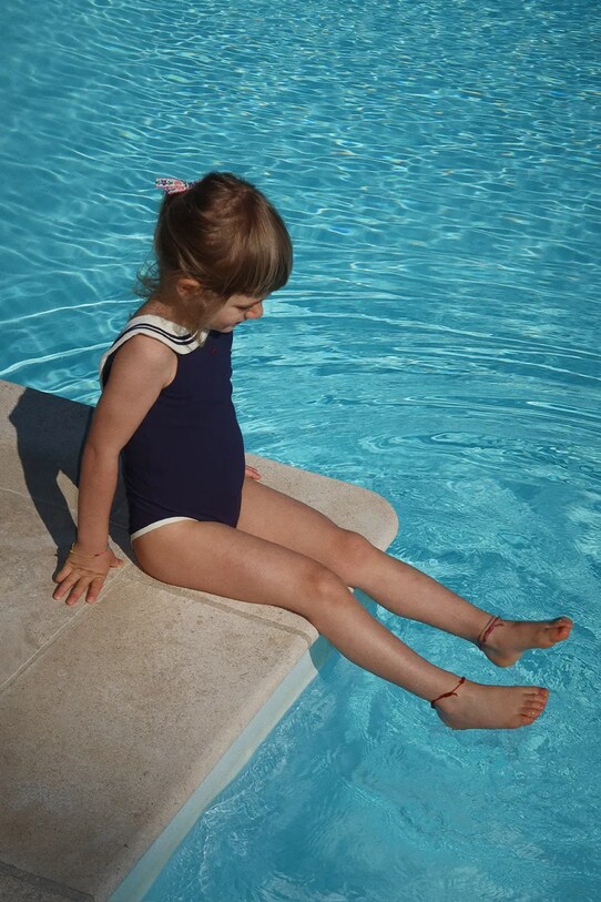 Enodelne otroške kopalke Konges Sløjd SAILOR SWIMSUIT mornarsko modra KS102632