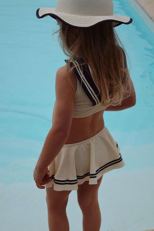 Dječji dvodijelni kupaći kostim Konges Sløjd SAILOR BIKINI komplet bež KS102636