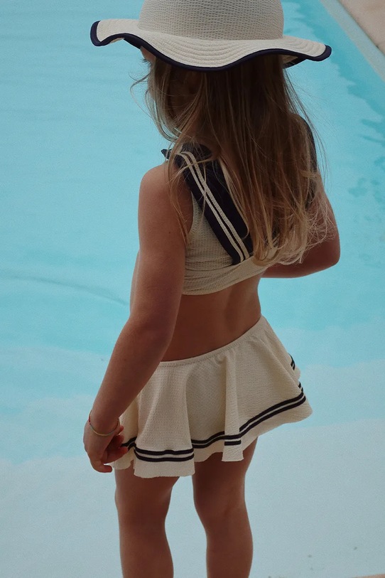 Konges Sløjd costum de baie pentru copii din două piese SAILOR BIKINI moale bej KS102636