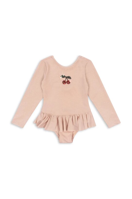 Konges Sløjd costum de baie dintr-o bucată pentru copii JADE LS SWIMSUIT KS103040 bej SS25