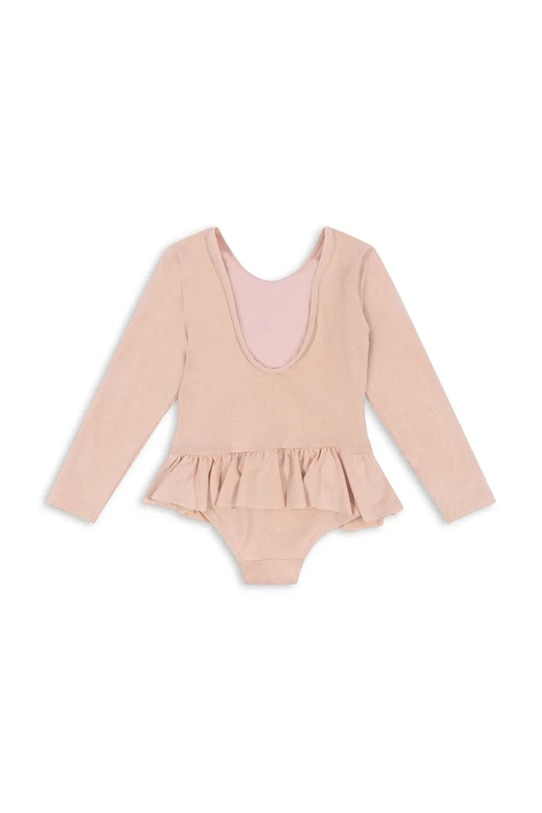 Dziewczynka Konges Sløjd jednoczęściowy strój kąpielowy dziecięcy JADE LS SWIMSUIT KS103040 beżowy