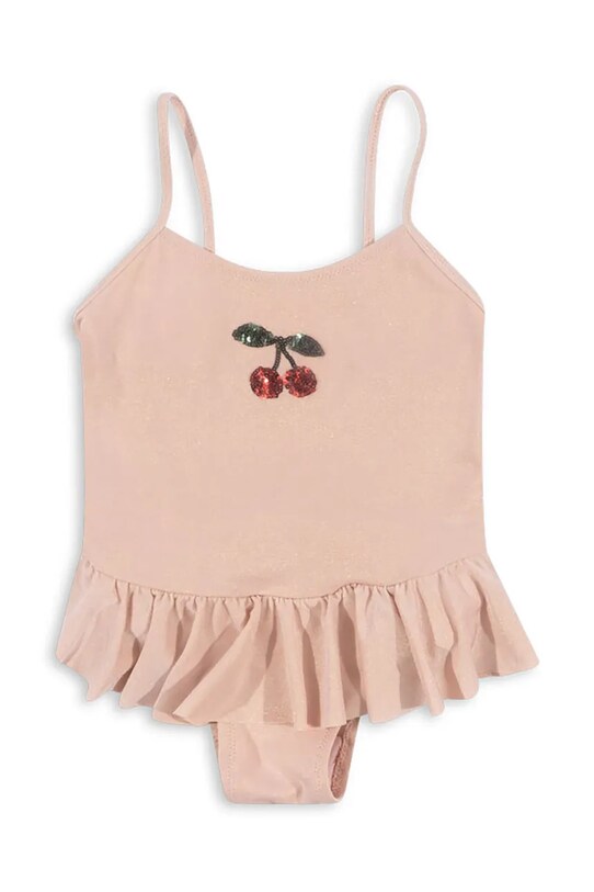 Konges Sløjd costum de baie dintr-o bucată pentru copii JADE SWIMSUIT KS103043 bej SS25