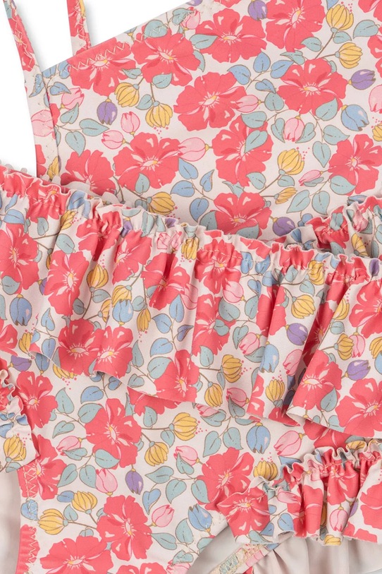 Fete Konges Sløjd costum de baie pentru copii din două piese MANUCA FRILL BIKINI GRS KS103261 roz