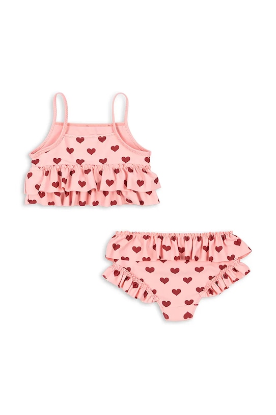 Konges Sløjd costum de baie pentru copii din două piese MANUCA FRILL BIKINI GRS KS103261 roz SS25