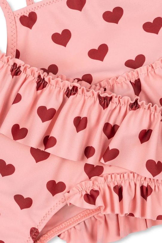 Fete Konges Sløjd costum de baie pentru copii din două piese MANUCA FRILL BIKINI GRS KS103261 roz