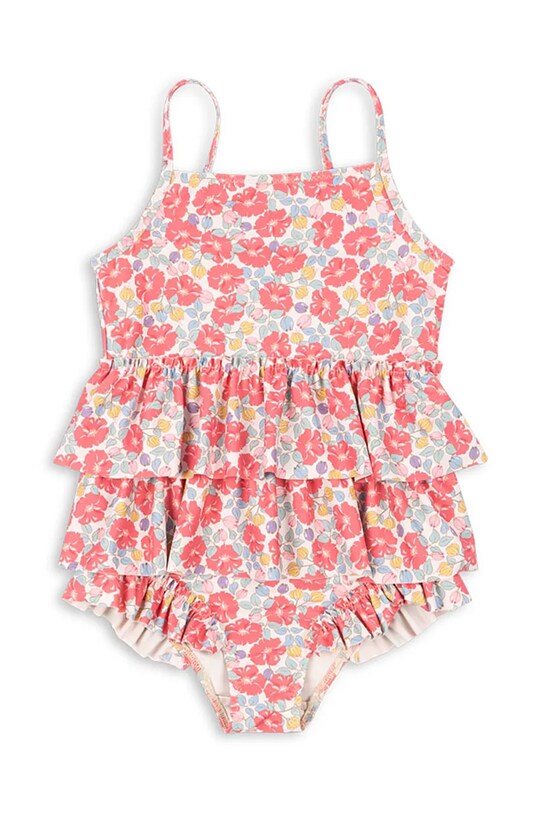 Konges Sløjd costum de baie dintr-o bucată pentru copii MANUCA FRILL SWIMSUIT GRS moale roz KS103264