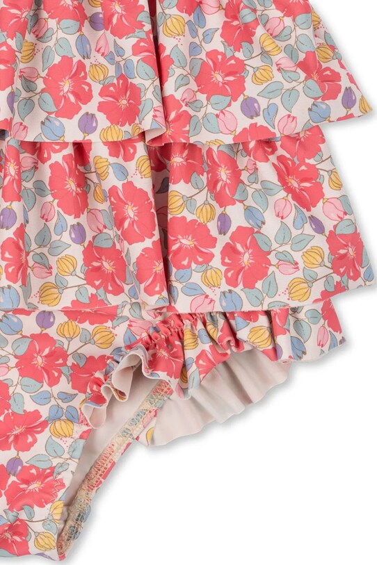 Konges Sløjd costum de baie dintr-o bucată pentru copii MANUCA FRILL SWIMSUIT GRS roz KS103264