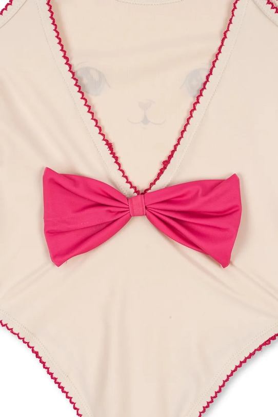 Konges Sløjd costum de baie dintr-o bucată pentru copii KITTY SWIMSUIT GRS bej KS103274