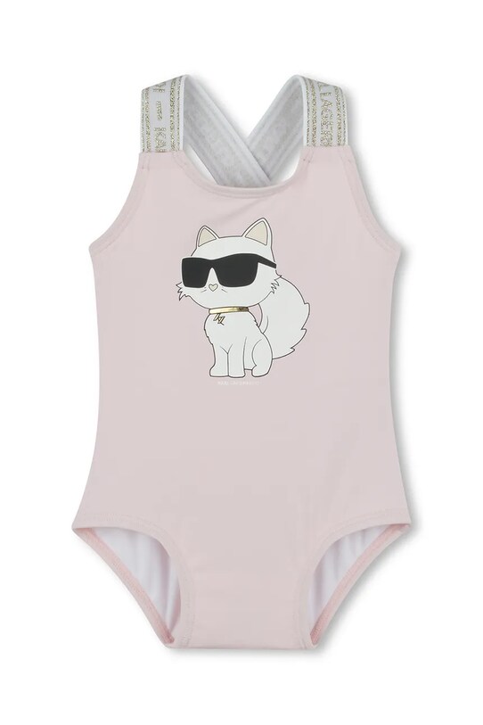 Karl Lagerfeld costum de baie dintr-o bucată pentru copii moale roz Z30512.60.81