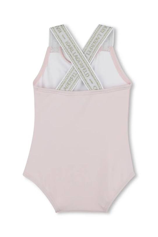 Karl Lagerfeld costum de baie dintr-o bucată pentru copii Z30512.60.81 roz SS25