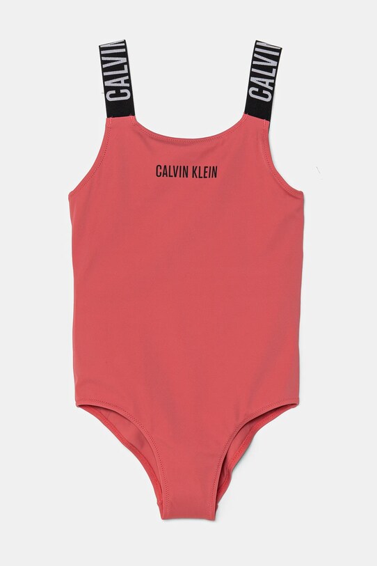 Суцільний дитячий купальник Calvin Klein Jeans м'яка рожевий KY0KY00098.PPYA